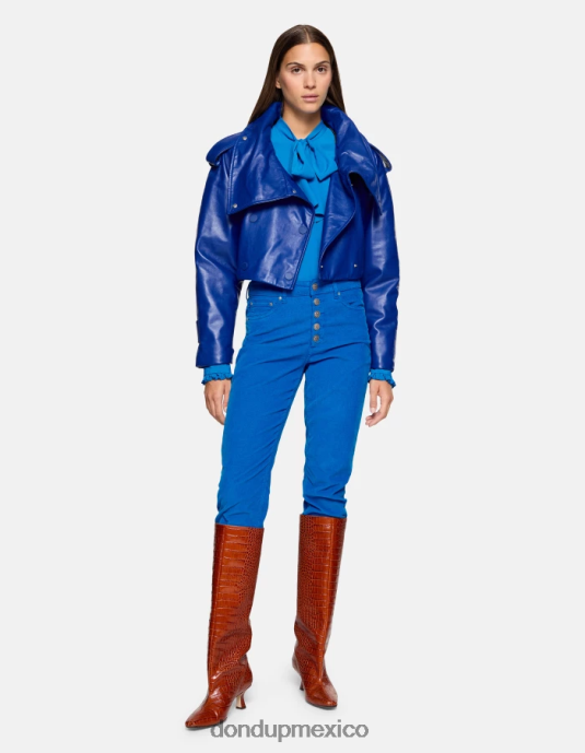 turquesa DONDUP mujer pantalones holgados de terciopelo koons vestir D0VXD75