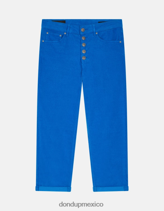 turquesa DONDUP mujer pantalones holgados de terciopelo koons vestir D0VXD75