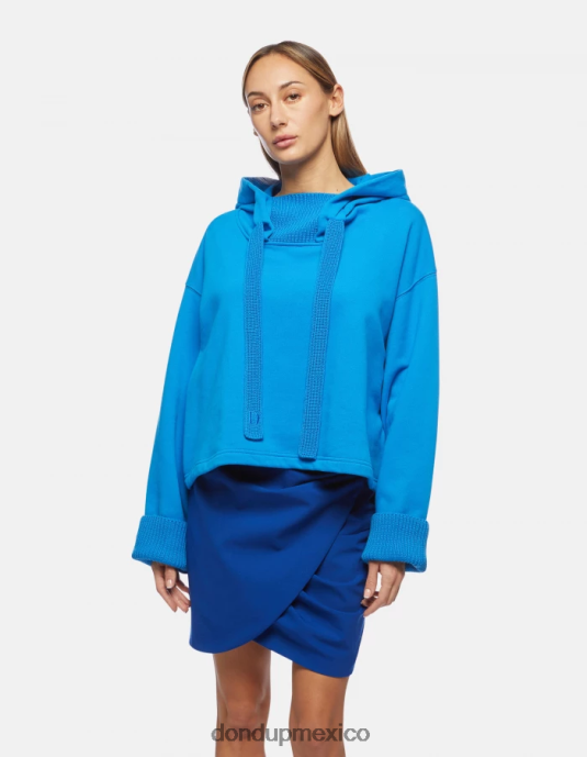 turquesa DONDUP mujer sudadera con capucha de gran tamaño vestir D0VXD453