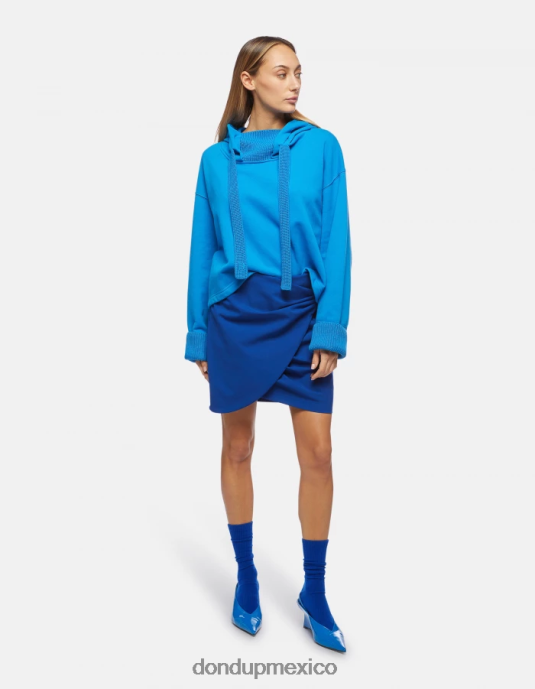 turquesa DONDUP mujer sudadera con capucha de gran tamaño vestir D0VXD453