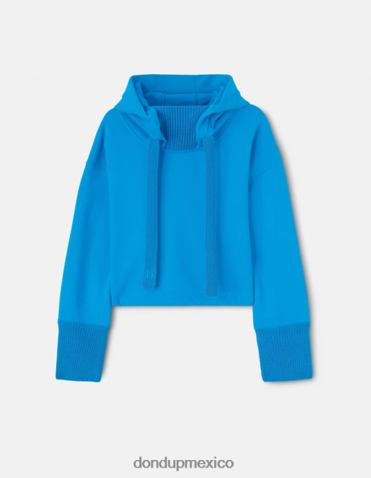 turquesa DONDUP mujer sudadera con capucha de gran tamaño vestir D0VXD453