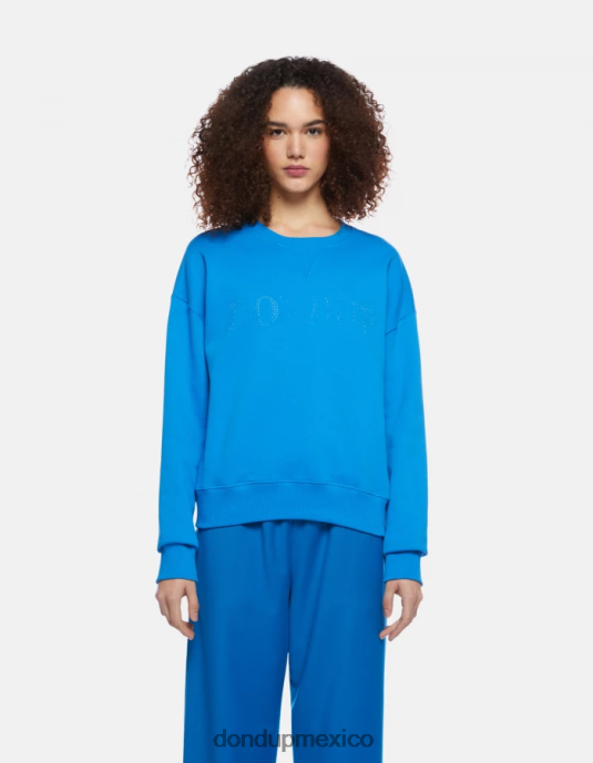 turquesa DONDUP mujer sudadera regular fit con cuello redondo vestir D0VXD429