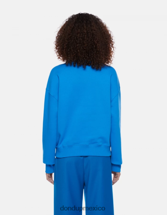 turquesa DONDUP mujer sudadera regular fit con cuello redondo vestir D0VXD429
