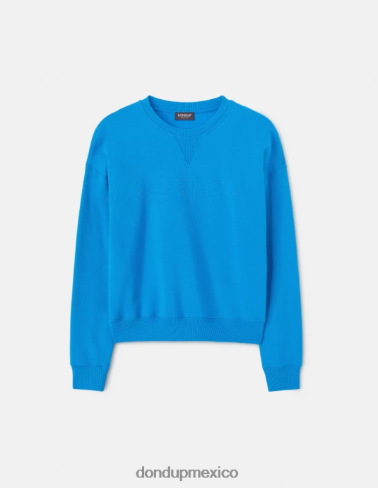 turquesa DONDUP mujer sudadera regular fit con cuello redondo vestir D0VXD429