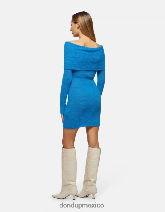 turquesa DONDUP mujer vestido corto de mohair vestir D0VXD294