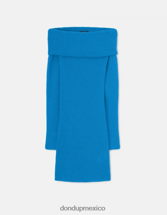 turquesa DONDUP mujer vestido corto de mohair vestir D0VXD294
