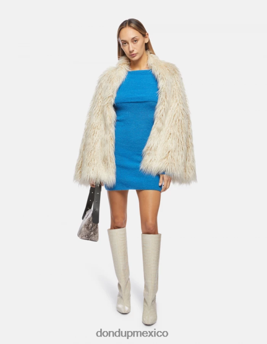 turquesa DONDUP mujer vestido corto de mohair vestir D0VXD294