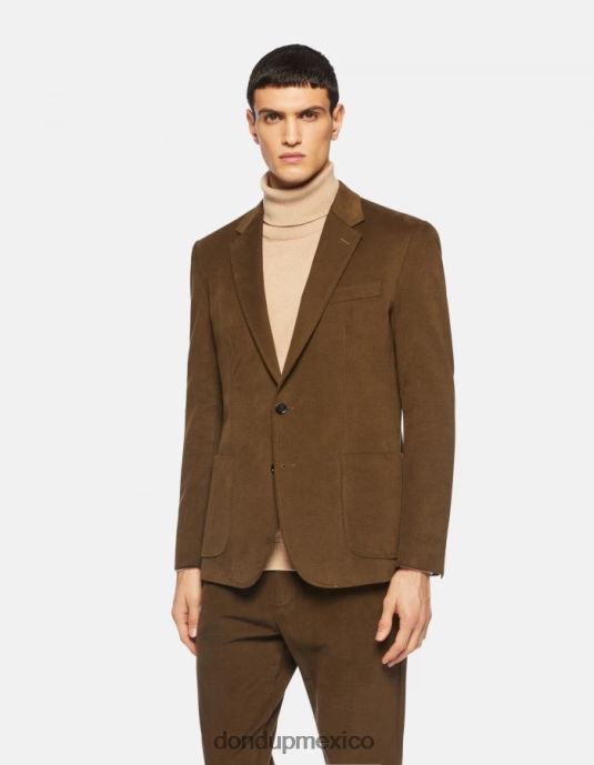 verde militar DONDUP hombres blazer de algodón con botonadura simple vestir D0VXD928