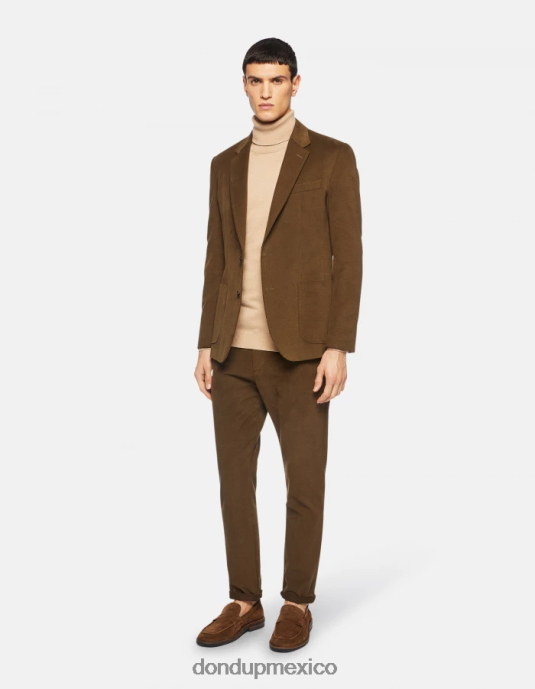 verde militar DONDUP hombres blazer de algodón con botonadura simple vestir D0VXD928