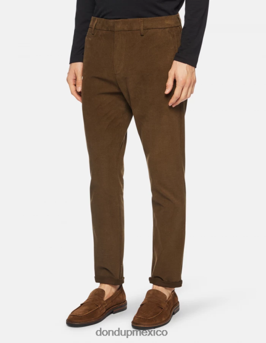 verde militar DONDUP hombres pantalones joe carrot fit de algodón vestir D0VXD700