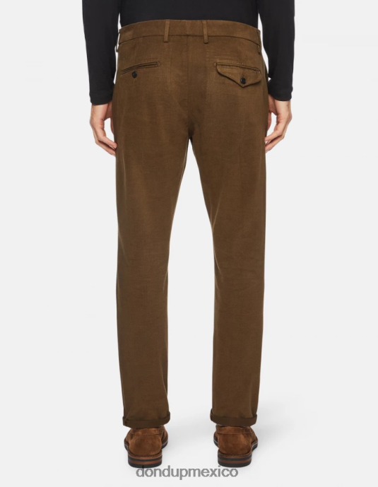 verde militar DONDUP hombres pantalones joe carrot fit de algodón vestir D0VXD700