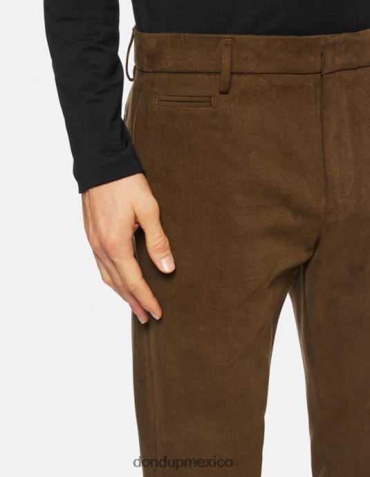 verde militar DONDUP hombres pantalones joe carrot fit de algodón vestir D0VXD700