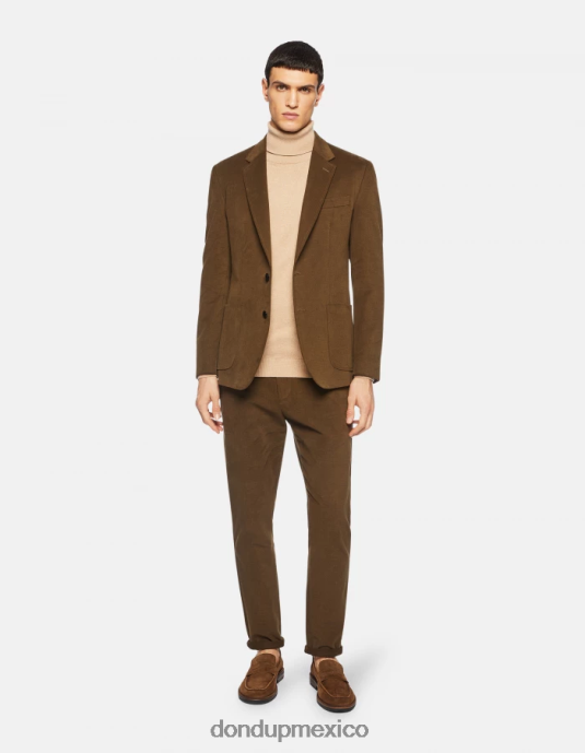 verde militar DONDUP hombres pantalones joe carrot fit de algodón vestir D0VXD700