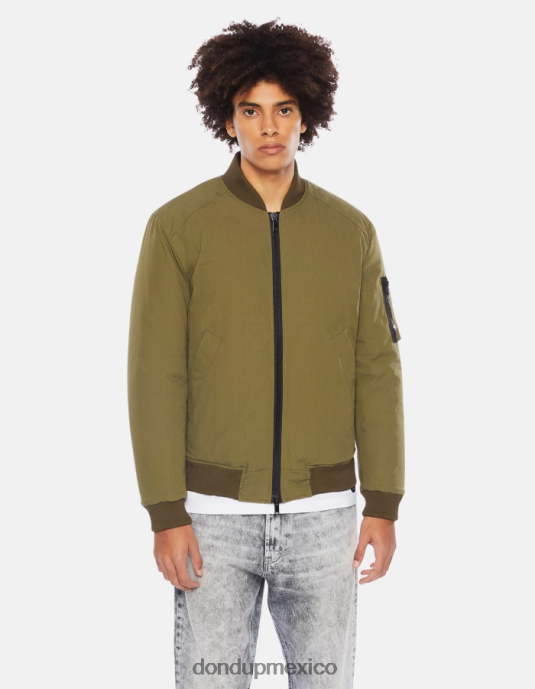 verde salvia DONDUP hombres cazadora bomber regular fit de tejido técnico vestir D0VXD905