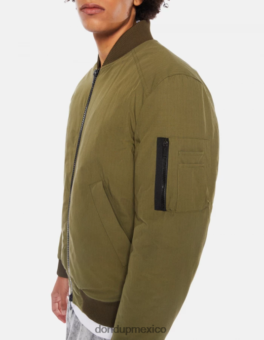 verde salvia DONDUP hombres cazadora bomber regular fit de tejido técnico vestir D0VXD905