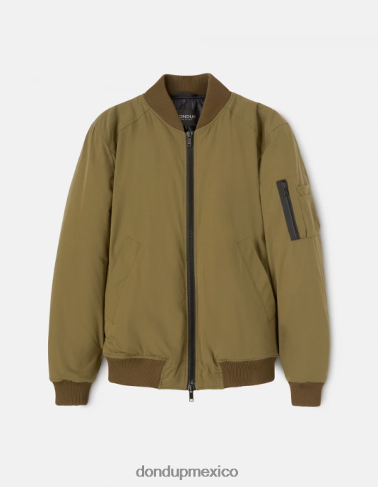 verde salvia DONDUP hombres cazadora bomber regular fit de tejido técnico vestir D0VXD905