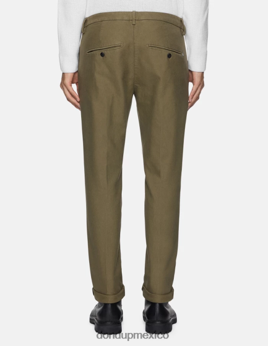 verde salvia DONDUP hombres pantalones gaubert slim de algodón vestir D0VXD780