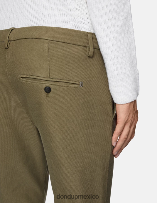 verde salvia DONDUP hombres pantalones gaubert slim de algodón vestir D0VXD780