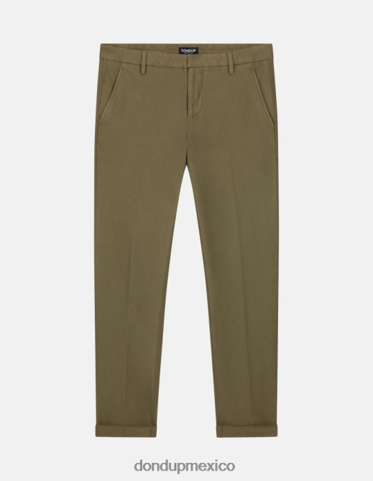 verde salvia DONDUP hombres pantalones gaubert slim de algodón vestir D0VXD780