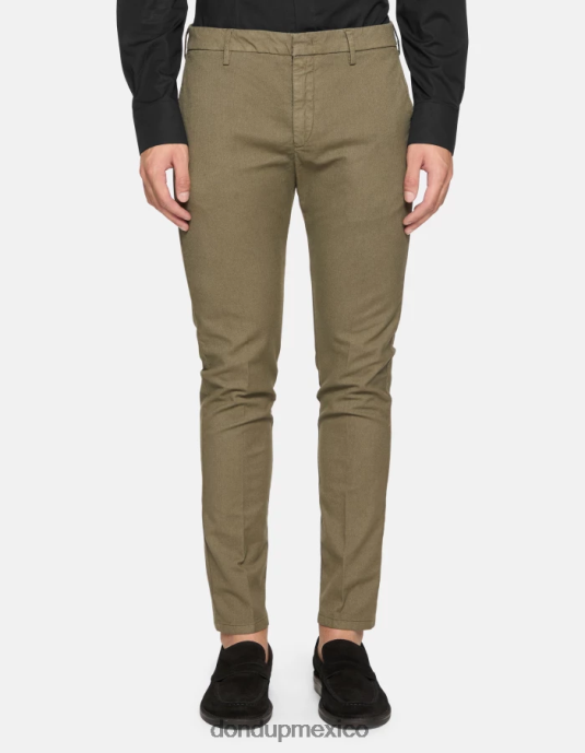 verde salvia DONDUP hombres pantalones ral regular fit de algodón vestir D0VXD698