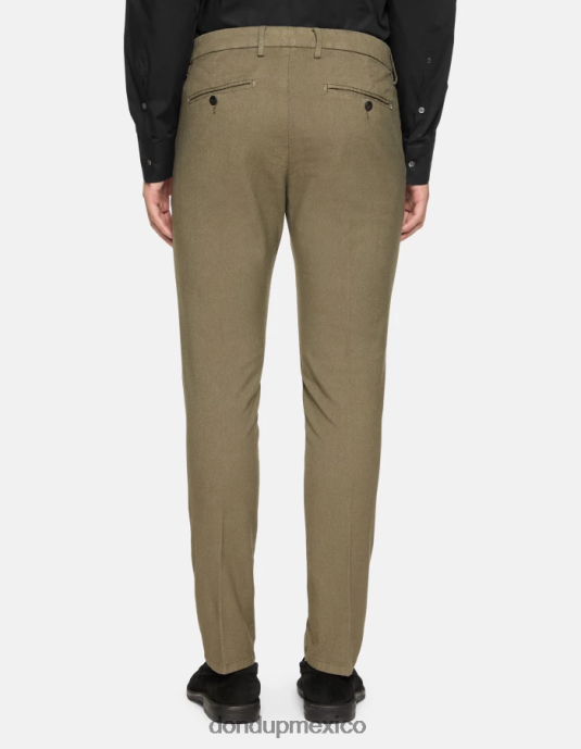 verde salvia DONDUP hombres pantalones ral regular fit de algodón vestir D0VXD698
