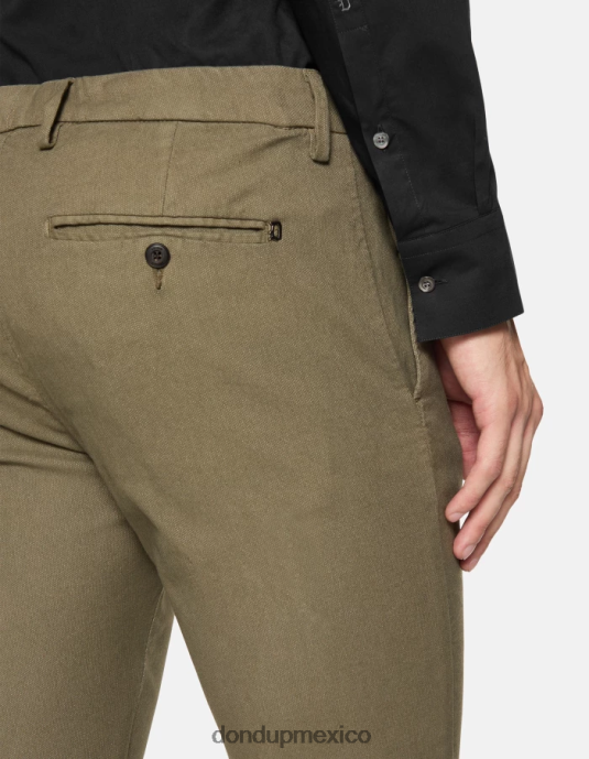 verde salvia DONDUP hombres pantalones ral regular fit de algodón vestir D0VXD698