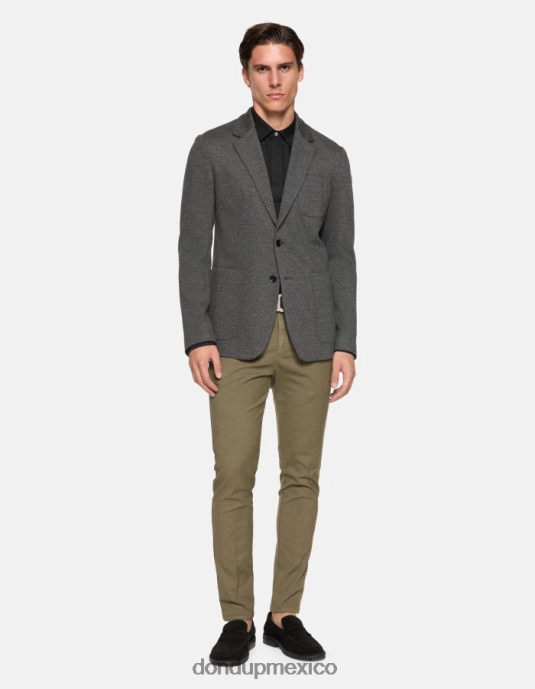 verde salvia DONDUP hombres pantalones ral regular fit de algodón vestir D0VXD698