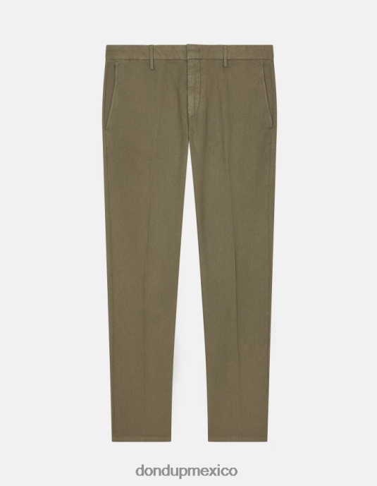 verde salvia DONDUP hombres pantalones ral regular fit de algodón vestir D0VXD698