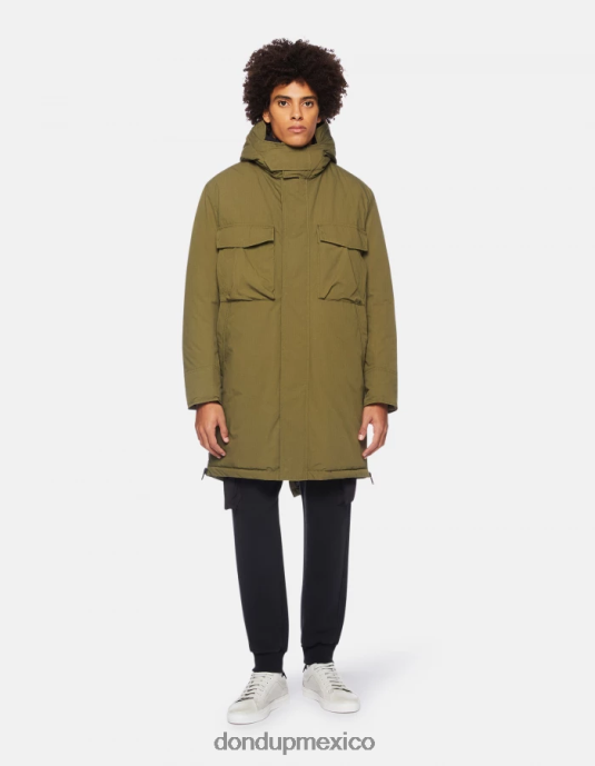 verde salvia DONDUP hombres parka holgada en tejido técnico vestir D0VXD904
