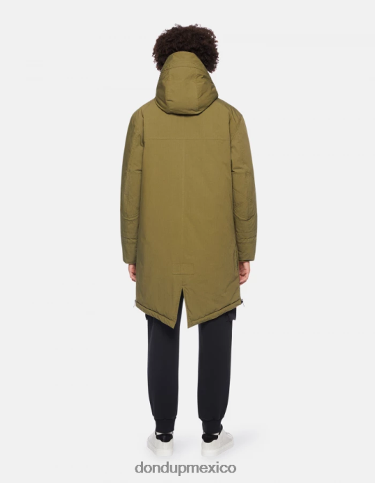verde salvia DONDUP hombres parka holgada en tejido técnico vestir D0VXD904