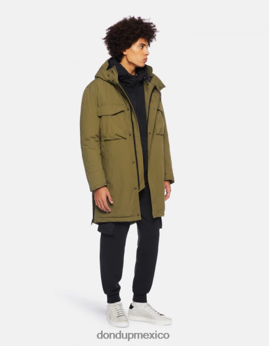 verde salvia DONDUP hombres parka holgada en tejido técnico vestir D0VXD904