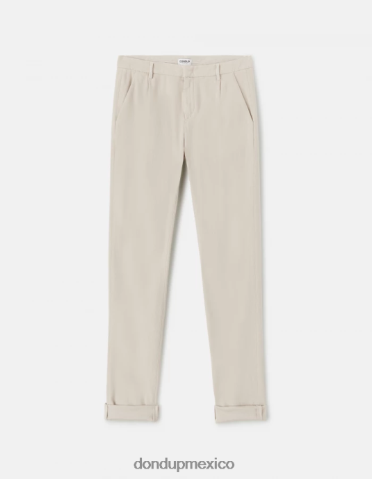 yeso DONDUP hombres pantalones gaubert slim fit de algodón con pinzas vestir D0VXD722